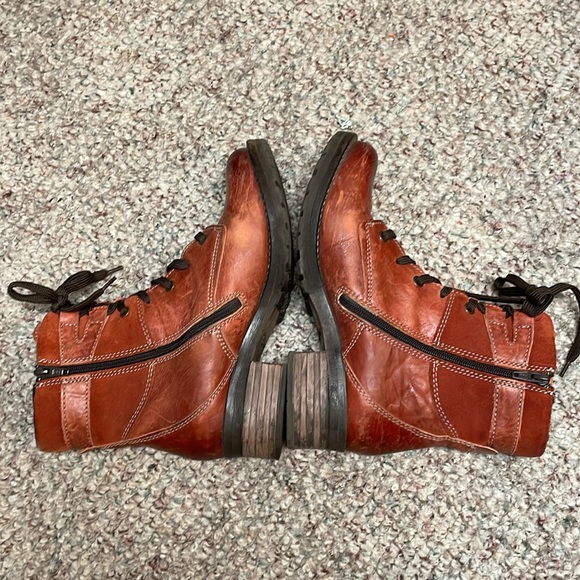 Dromedaris leather fleece lined boots withh zip side - Picture 8 of 10